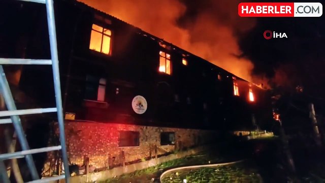 Bartın'da Otelde Korkutan Yangın