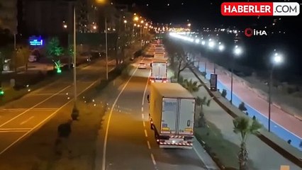 Bakü'den Türkiye Üzerinden Suriye'ye Yardım Tırları Yola Çıktı