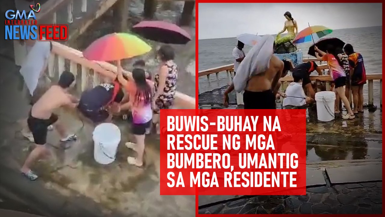 Buwis-buhay na rescue ng mga bumbero, umantig sa mga residente | GMA Integrated Newsfeed