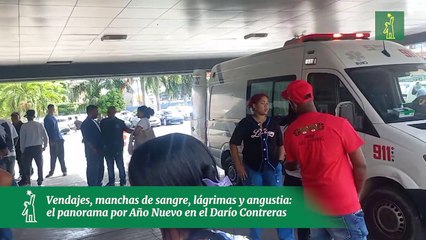 Vendajes, manchas de sangre, lágrimas y angustia: el panorama por Año Nuevo en el Darío Contreras