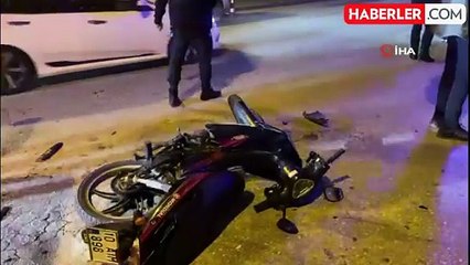 Otomobil ve Motosiklet Çarpıştı: 2 Yaralı