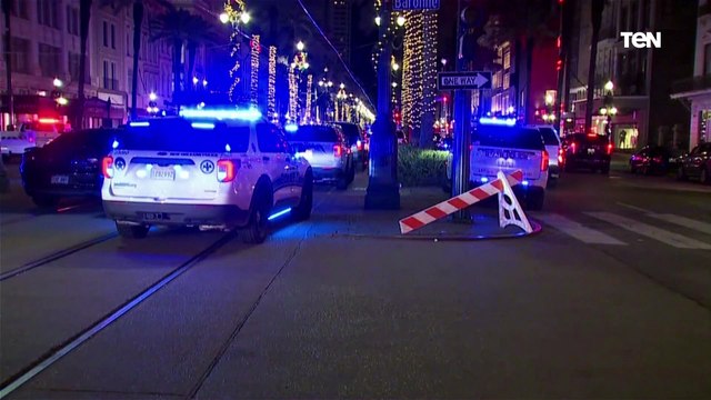 شاهد اللقطات الأولى لموقع حادث الدهـ.س في نيو أورليانز بالولايات المتحدة