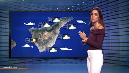 La previsión del tiempo en Canarias para el 2 de enero de 2025, en Atlántico Televisión.