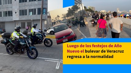 Luego de los festejos de Año Nuevo el bulevar de Veracruz regresa a la normalidad
