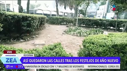 Así quedó Paseo de la Reforma tras el show de Polymarchs para recibir el 2025