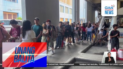 Mga babalik ng Metro Manila matapos ang holiday long weekend, pahirapang makasakay ng bus | Unang Balita