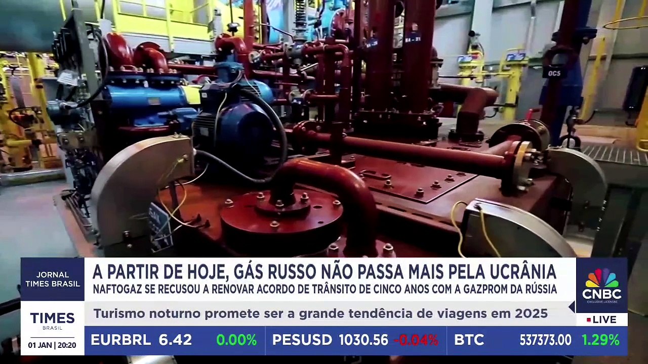 Gás da Rússia não passa mais pela Ucrânia a partir desta quarta (1º)