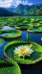 "Mesmerizing Lily Bliss 🌹💧: Serene Flowers in Water Create Stunning Scenery | Relaxing Floral Art | Calming Nature Inspiration | Soothing Decor Ideas | Peaceful Ambiance 🌸💫"