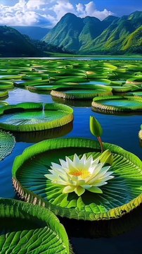 Mesmerizing Lily Bliss 🌹💧: Serene Flowers in Water Create Stunning Scenery | Relaxing Floral Art | Calming Nature Inspiration | Soothing Decor Ideas | Peaceful Ambiance 🌸💫