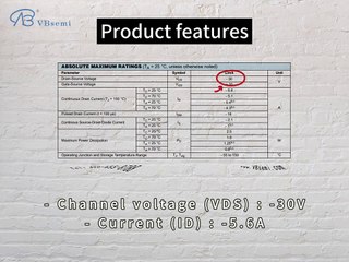 AP2323GN-HF-VB is a SOT23 package P-Channel field effect MOS tube
