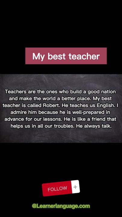 my best teacher