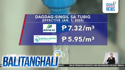 Maynilad at Manila Water, may dagdag-singil epektibo ngayong bagong taon | Balitanghali