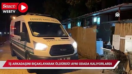 İş arkadaşını bıçaklayarak öldürdü! Aynı odada kalıyorlardı...