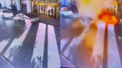 Se investiga como posible atentado terrorista la explosión de un Tesla en un hotel de Trump