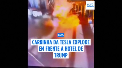 Tesla explode perto do Trump Hotel e faz um morto. Autoridades investigam ligações terroristas