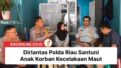 Dirlantas Polda Riau Santuni Anak Korban Kecelakaan Maut