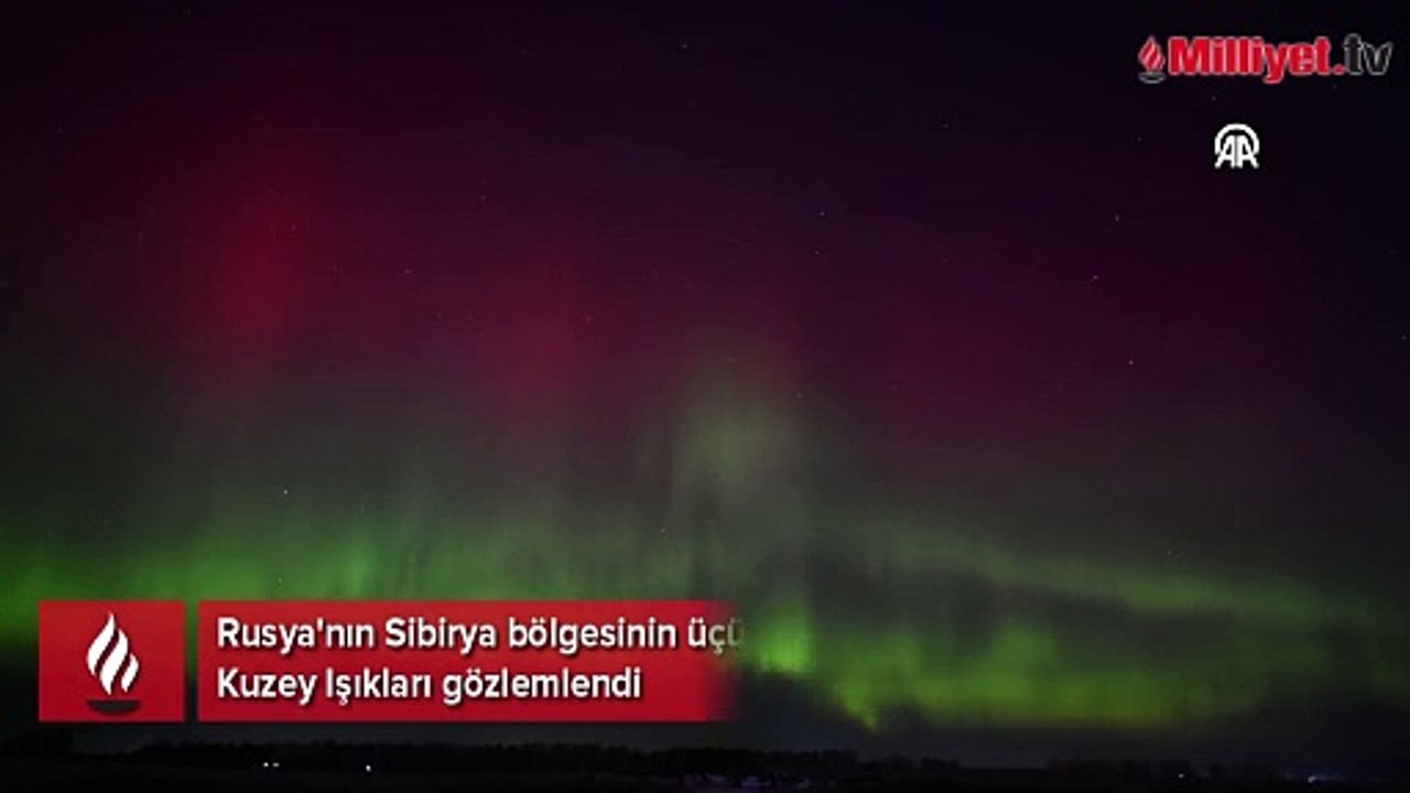 Krasnoyarsk'ta "Kuzey Işıkları" gözlemlendi