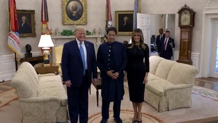 President Trump Welcomes Prime Minister Imran Khan of Pakistan to the White House(360P)