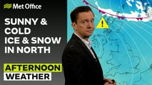 Met Office Afternoon Weather Forecast 02/01/2025 - Ice & Snow in the north