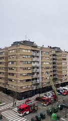 Incendio en un séptimo piso de la calle Pedro I de Pamplona