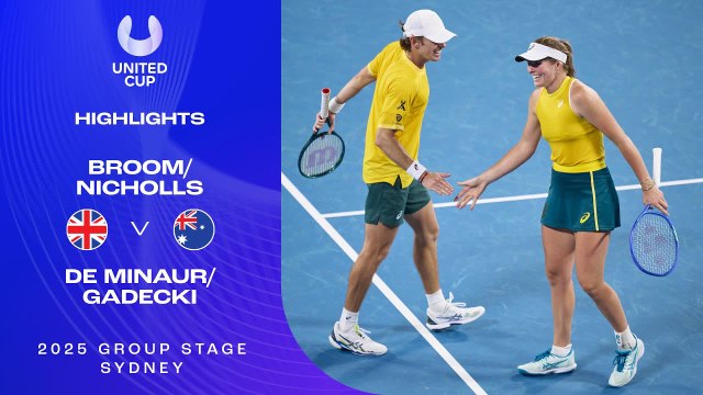 Broom & Nicholls vs de Minaur & Gadecki (3-6, 6-7) | United Cup 2025 | Grupo F, Fecha 3