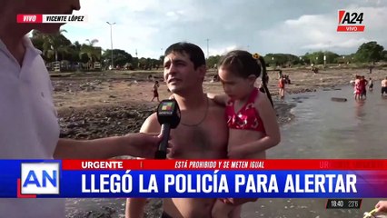 Advertencia en la río: un momento de tensión captado en video