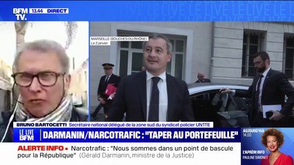 "Il y a tout un travail qui doit être fait sur le blanchiment", estime Bruno Bartocetti (UN1TE) après la prise de parole de Gérald Darmanin à Marseille