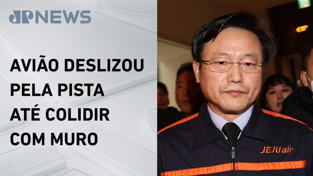 CEO da Jeju Air é proibido de deixar a Coreia do Sul após acidente aéreo
