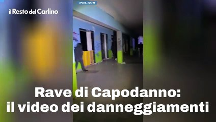Rave di Capodanno: il video dei danneggiamenti