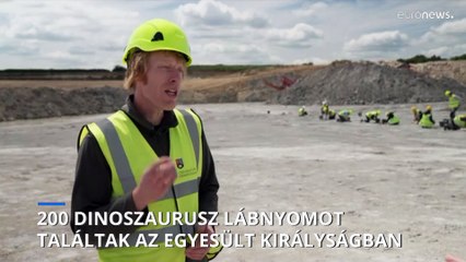 200 dinoszaurusz lábnyomot találtak egy brit kőbányában
