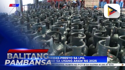 Bawas-presyo sa LPG, ipinatupad sa unang araw ng 2025