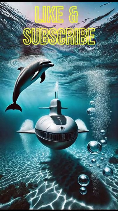 Ai animation Animal and vehicle Dolphin and Submarine hybird video