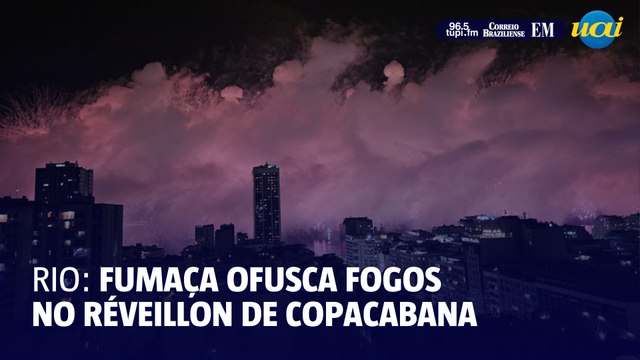 Fumaça ofusca fogos e causa frustração no Réveillon de Copacabana