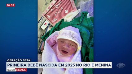 Primeira bebê nascida no Rio em 2025 veio ao mundo à 0h03
