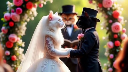 Love at First Purr😻Cute Cat Wedding😻🥂 - Funny Cats Doing Human Things🍾