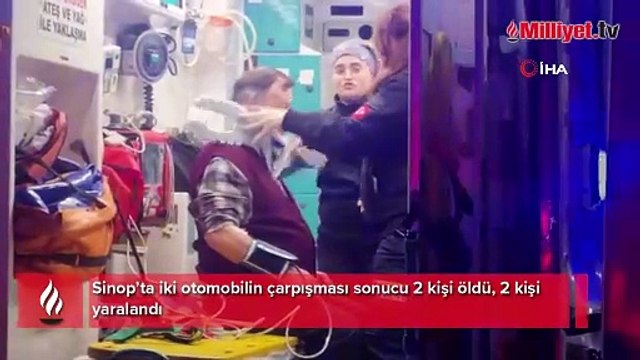Sinop’ta feci kaza! İki otomobil çarpıştı: 2 ölü, 2 yaralı