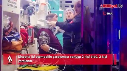 Sinop’ta feci kaza! İki otomobil çarpıştı: 2 ölü, 2 yaralı