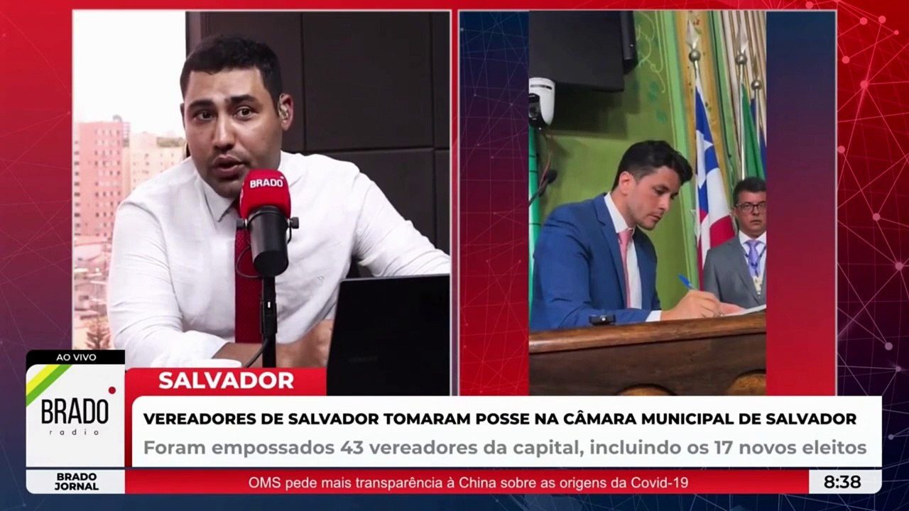 APRESENTADOR ELOGIA SANDRO FILHO, VEREADOR MAIS JOVEM DE SALVADOR