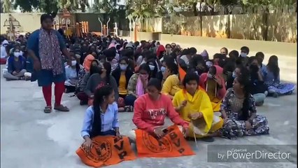 Cmr collage stundents dharna Story..