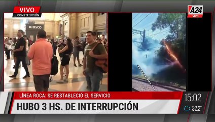 A24.com - 🚨AHORA： SE RESTABLECIÓ EL SERVICIO DE LA LÍNEA ROCA  🗣️ @PonzonePablo @BobbyMenn
