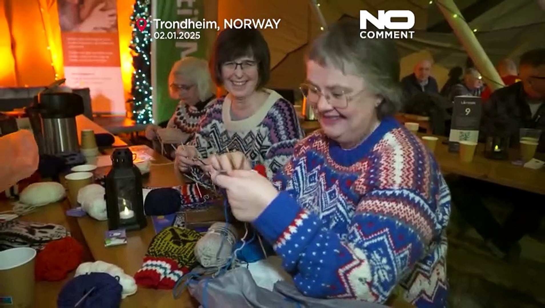 ⁣Volunteers in Norway knit 950 pairs of mittens for ski championships