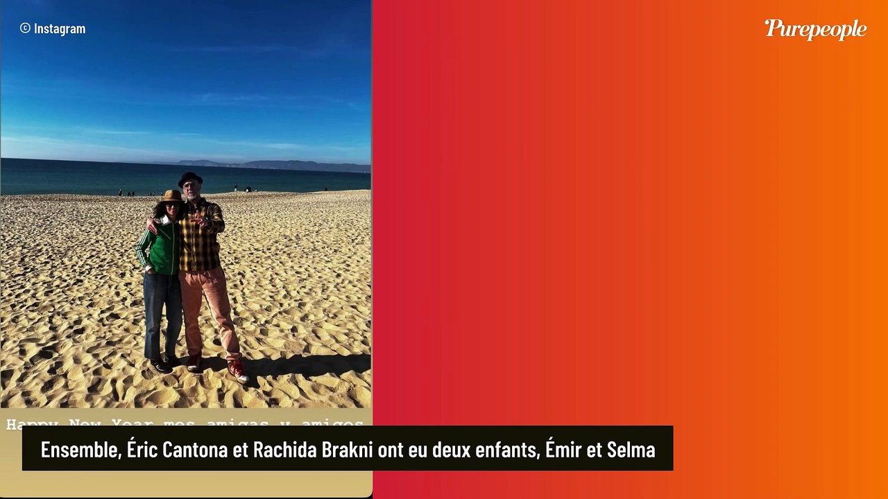 Éric Cantona et Rachida Brakni, amoureux enlacés : soleil et sable blanc pour célébrer la nouvelle année