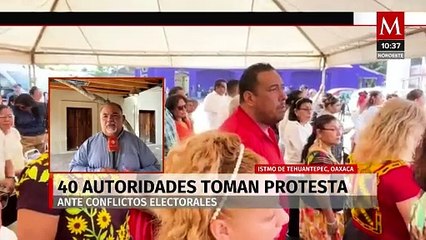 Pese a conflictos electorales, 40 autoridades municipales toman protesta en el Istmo de Tehuantepec
