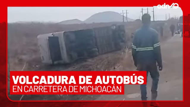 🚨¡Última Hora! Volcadura de autobús de pasajeros en la carretera Uruapan-Arteaga, Michoacán