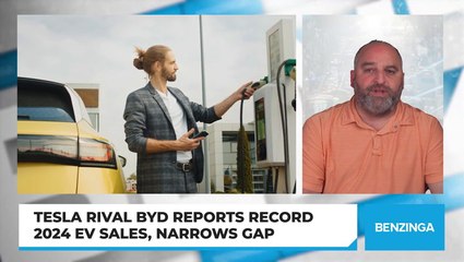 Tesla Rival BYD Reports Record 2024 EV Sales, Narrows Gap