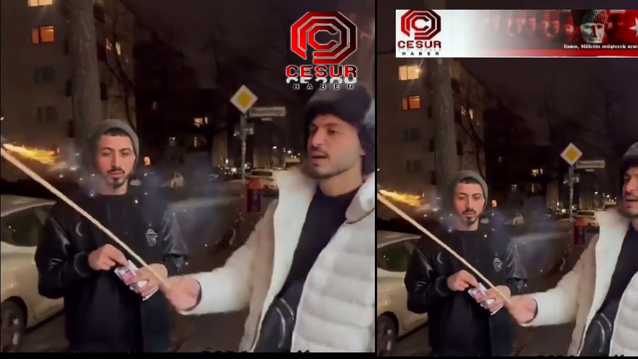 Arap fenomen, yılbaşı gecesi Berlin'deki bir daireye havai fişekli mini roket fırlattı