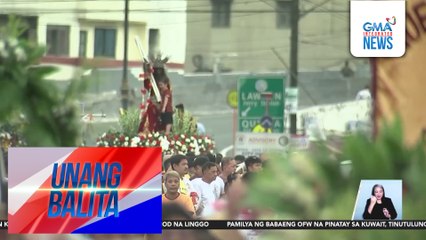 Mahigit 100,000 deboto, sumama sa prusisyon at pagpapabasbas ng mga replika ng Poong Hesus Nazareno | Unang Balita