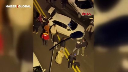 Önce kaza ardından yumruklu kavga: O anlar kamerada