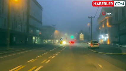 Kocaeli'de Yoğun Sis: Görüş Mesafesi 50 Metreye Düştü