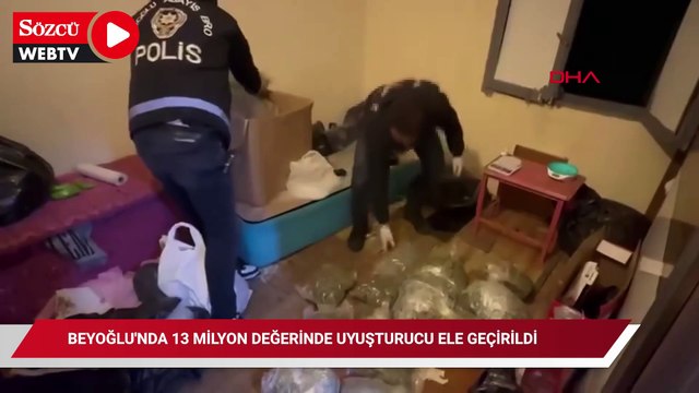 Beyoğlu’nda 13 milyon lira değerinde uyuşturucu ele geçirildi